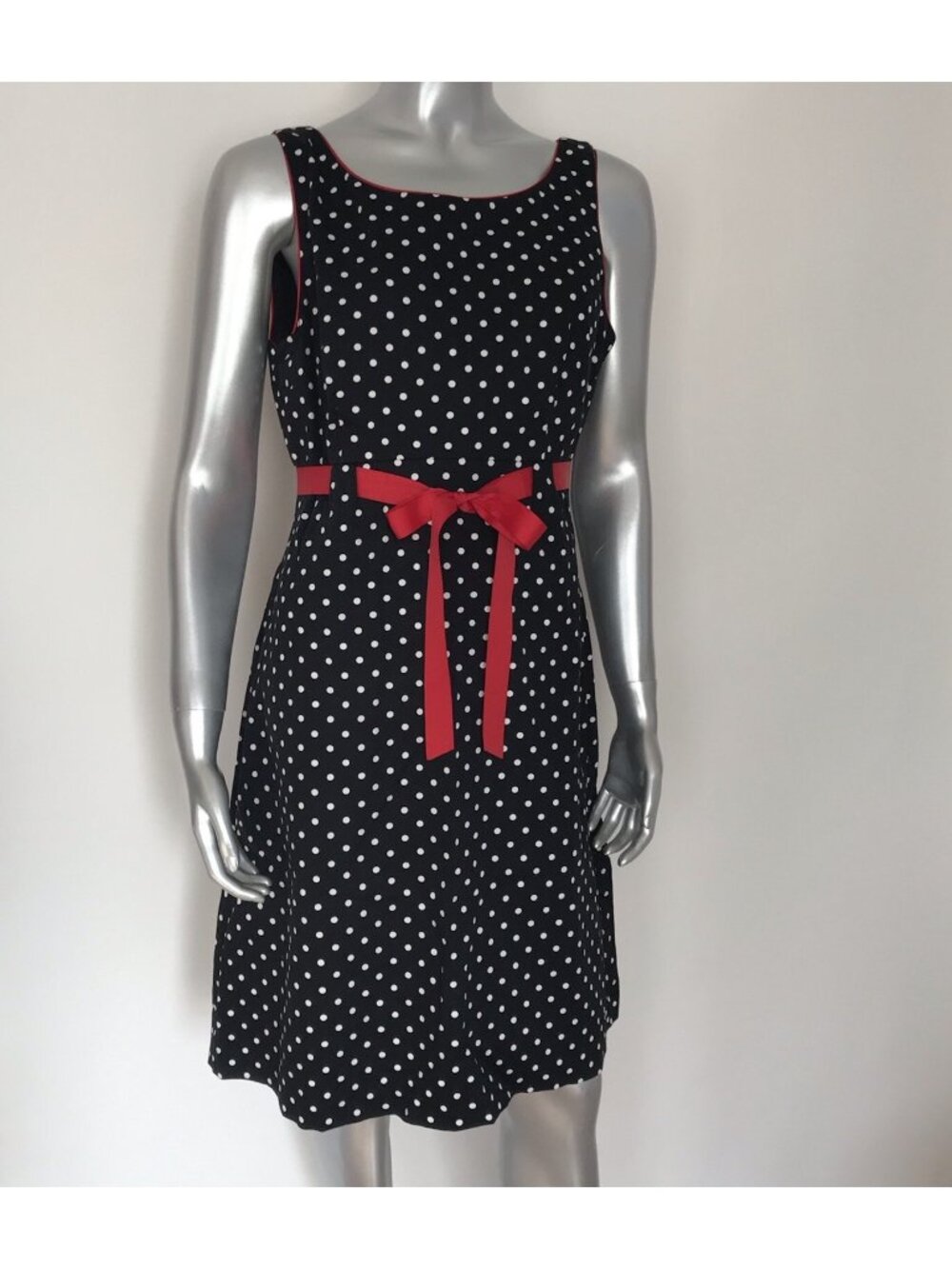 Vintage Sherri Martin Dress 10 Polka Dot Sheath VLV Rockabilly Secretary Office